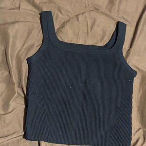 Cuts Clothing Black Ribbed Tank Top